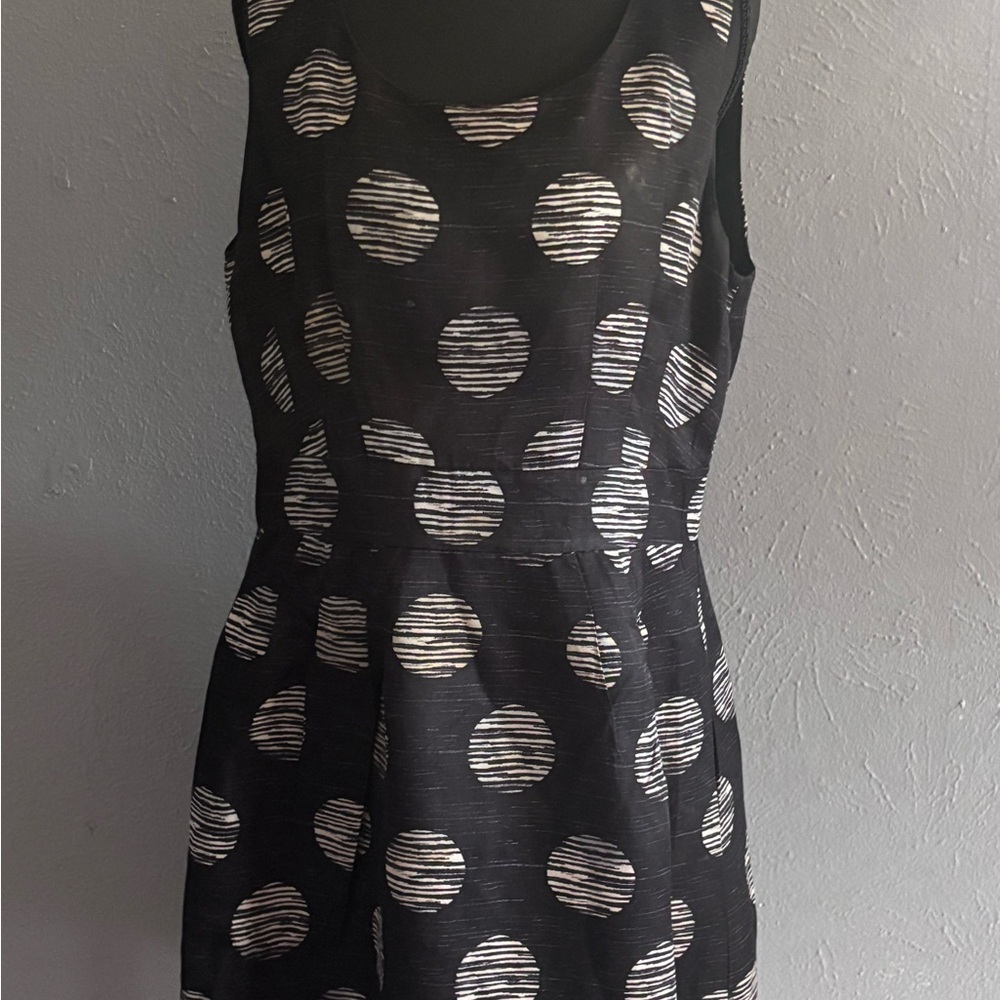 Banana Republic 12p Black  and White Polka Dot Dress